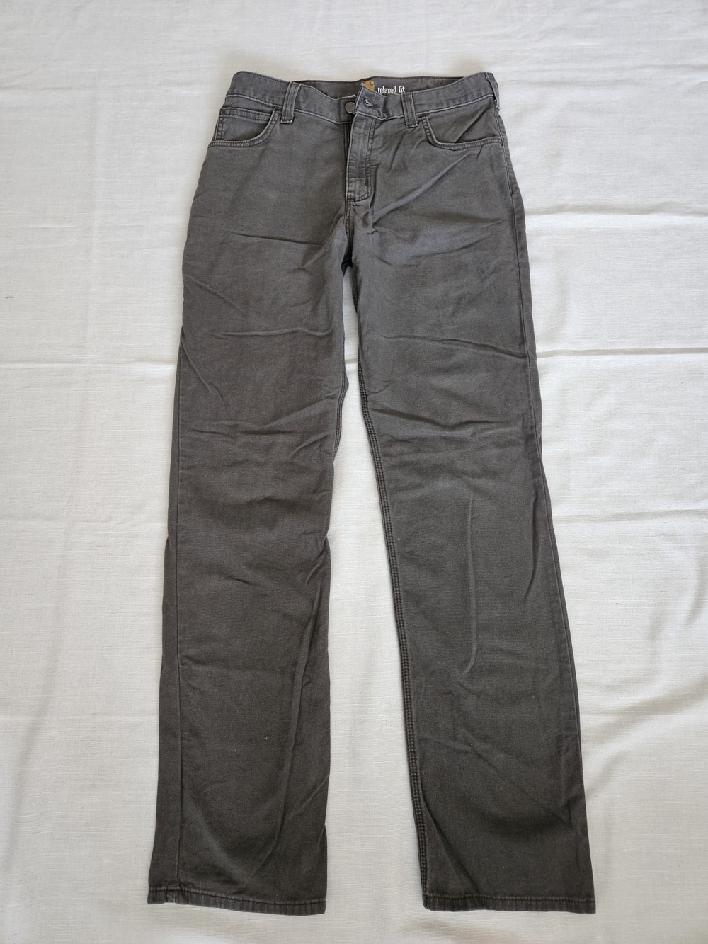 Carhartt Relaxed Fit Utilityb gray Canvas Pants 31x34 Gorpcore Workwear